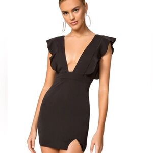 Revolve Superdown Harlow Black Mini Dress